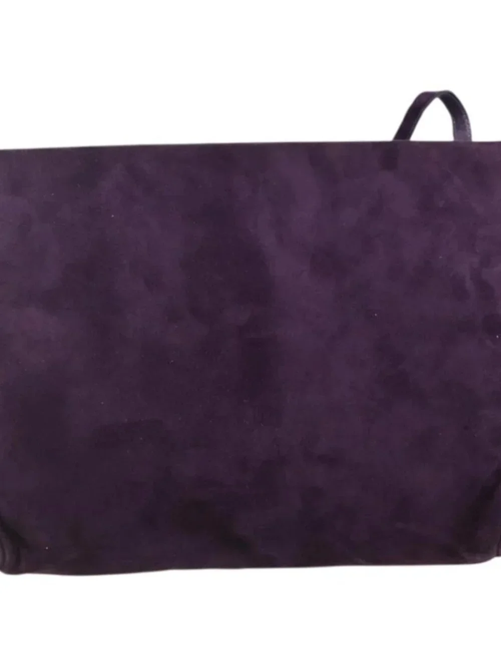 Salvatore Ferragamo Vala Shoulder Bag Suede Purple Gold Auth AMZ434